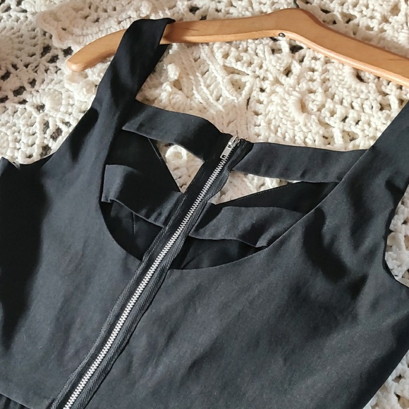 Paper Doll - Black Peplum Midi Dress - Size 13 - Picture 5 of 6